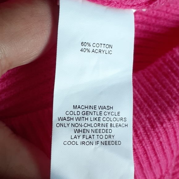 Joe Fresh Cowl Neck Pink Sweater Sz Small - Picture 7 of 7
